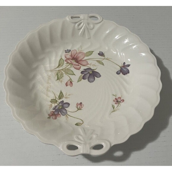 Antique Floral Festival Bowl/ Dish by Mitani (Japan) Rare and feminine 1921-1940 - Picture 3 of 16